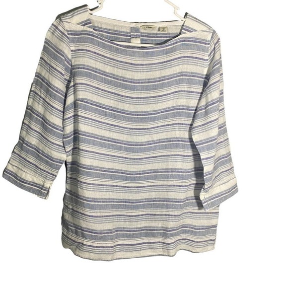 LL Bean 100% Linen Top Size XS - Picture 1 of 8